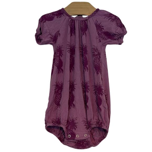 Kate Quinn Purple Pineapple Bamboo Onesie 6-12mo - Picture 1 of 4